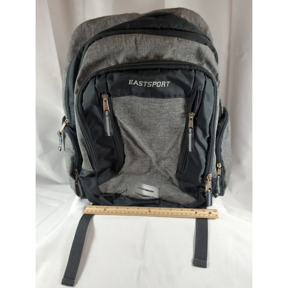 Eastsport Expandable Backpack Unisex Gray And Black